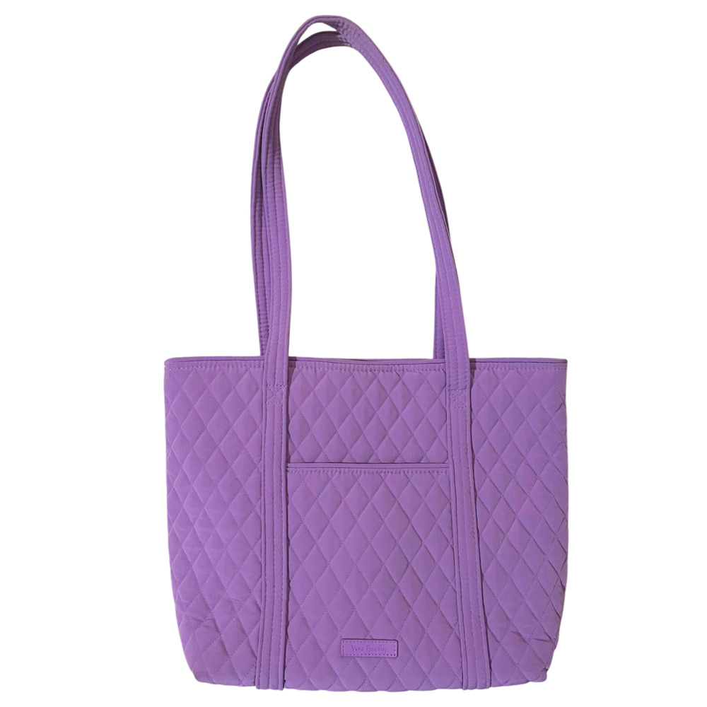 Vera Bradley Tote Shoulder Bag Womens Travel Carry On Lavender Lilac Quilted
